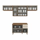 Cozinha Compacta Requinte 8 Portas 2 Gavetas Nature/areia - H