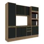 Cozinha Compacta Safira 10 Pt 3 Gv Preta E Avelã