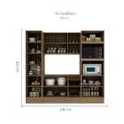 Cozinha Compacta Safira 10 Pt 3 Gv Preta E Avelã