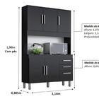 Cozinha Compacta Sagitario 1,14m 5 Portas 3 Gav