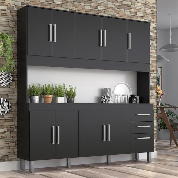 Cozinha Compacta Sagitario 1,74m 9 Portas 3 Gav