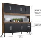 Cozinha Compacta Sagitario 1,94m 9 Portas 3 Gav