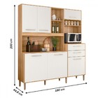 Cozinha Compacta Salsa 6 Portas 2 Gavetas Freijó/off White Cr