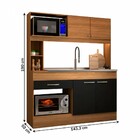 Cozinha Compacta São Paulo 4 Portas 1 Gaveta Cinamomo/preto -