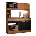 Cozinha Compacta São Paulo 4 Portas 1 Gaveta Cinamomo/preto -