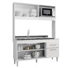 Cozinha Compacta Sara 140 Cm Armário Balcão 04 Portas 01 Gv B