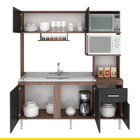 Cozinha Compacta Sevilha 165 Cm Balcão Pia Armário Nicho Forn