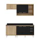 Cozinha Compacta Sicília 7 Pt 3 Gv Argila E Preta