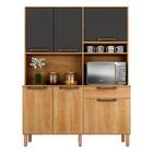 Cozinha Compacta Siena 6 Portas 1 Gaveta Carvalho/grafite - S