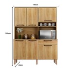 Cozinha Compacta Siena 6 Portas 1 Gaveta Carvalho - Sallêto M