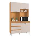 Cozinha Compacta Smart 3 Pt 3 Gv Cedro E Champanhe