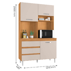 Cozinha Compacta Smart 3 Pt 3 Gv Cedro E Champanhe