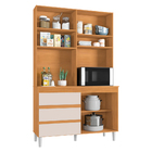 Cozinha Compacta Smart 3 Pt 3 Gv Cedro E Champanhe