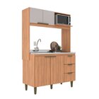 Cozinha Compacta Sofia 4 Portas E 3 Gavetas Freijó