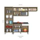 Cozinha Compacta Star 8 Pt 1 Gv Castanho E Branca