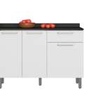 Cozinha Compacta Star 8 Pt 1 Gv Castanho E Branca