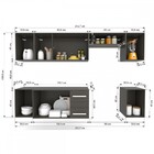 Cozinha Compacta Stela 9 Portas 2 Gavetas Preto Fosco - Panor