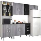 Cozinha Compacta Suíça C/tampo – Poliman - Branco / Cinza / P