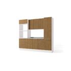 Cozinha Compacta Suprema Branco/freijó Ripado 4 Peças