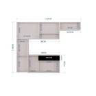 Cozinha Compacta Suspensa 2 Peças Anita Poquema Móveis Preto