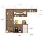Cozinha Compacta Suspensa 3 Portas 2 Gavetas Com Nichos Turim