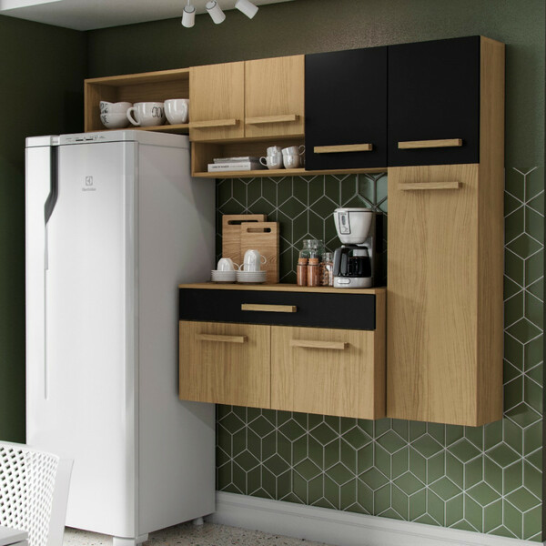 Cozinha Compacta Suspensa 4 Peças Rubi Aramóveis