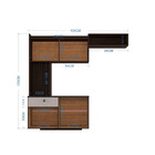 Cozinha Compacta Suspensa 4 Portas 1 Gaveta Lara Poquema