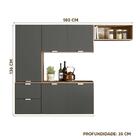 Cozinha Compacta Suspensa 5 Portas 2 Gavetas Carvalho Nature