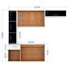 Cozinha Compacta Suspensa 5 Portas E 1 Gaveta 163cm Isis A521