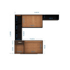 Cozinha Compacta Suspensa 5 Portas E 1 Gaveta 163cm Isis A521