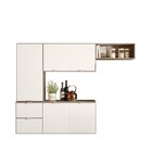 Cozinha Compacta Suspensa 5 Portas Ivete Carvalho Nature/off