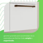 Cozinha Compacta Suspensa 6 Portas E 2 Gavetas Liz  Branco