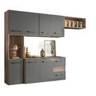 Cozinha Compacta Suspensa 7 Portas 2 Gavetas Juliete Carvalho