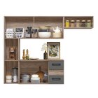 Cozinha Compacta Suspensa 7 Portas 2 Gavetas Juliete Carvalho