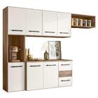 Cozinha Compacta Suspensa Com Balcão 7 Portas Juliete Carvalh