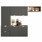 Cozinha Compacta Suspensa Ivete 5 Portas Carvalho Nature/chum