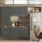 Cozinha Compacta Suspensa Ivete 5 Portas Carvalho Nature/chum