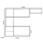 Cozinha Compacta Suspensa Ivete 5 Portas Carvalho Nature/chum