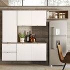 Cozinha Compacta Suspensa Ivete 5 Portas Carvalho Nature/off