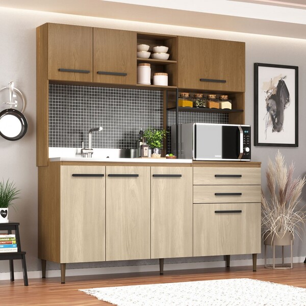 Cozinha Compacta Tais 7 Portas 2 Gavetas Xingu/araguaia - Dei