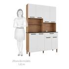 Cozinha Compacta Tannat Gold 8 Pt 1 Gv Castanho E Branca