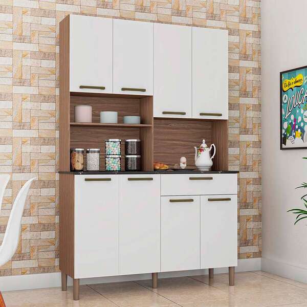 Cozinha Compacta Tannat Gold 8 Pt 1 Gv Sevilha E Branca