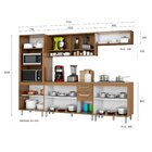 Cozinha Compacta Torre Quente 11 Portas 2 Gavetas Com Balcão