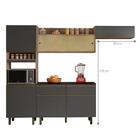 Cozinha Compacta Tripoli Carvalho Grafite