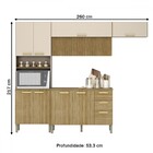 Cozinha Compacta Urbane 12 Portas 2 Gavetas Ripado 3d Freijo/