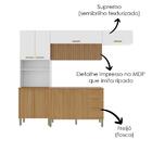 Cozinha Compacta Urbane 12 Portas 2 Gavetas Ripado 3d Freijo/