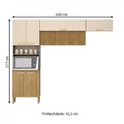 Cozinha Compacta Urbane 9 Portas Ripado 3d Freijó/vanilla - K