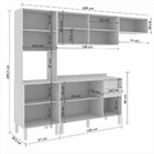 Cozinha Compacta Valencia 4 Peças 8 Portas 2 Gavetas Salleto