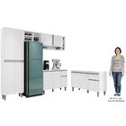 Cozinha Compacta Vanessa E Balcão Gabinete Sem Tampo Tatiane