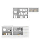 Cozinha Compacta Veneza 8 Portas 3 Gavetas 100% Mdf Americana